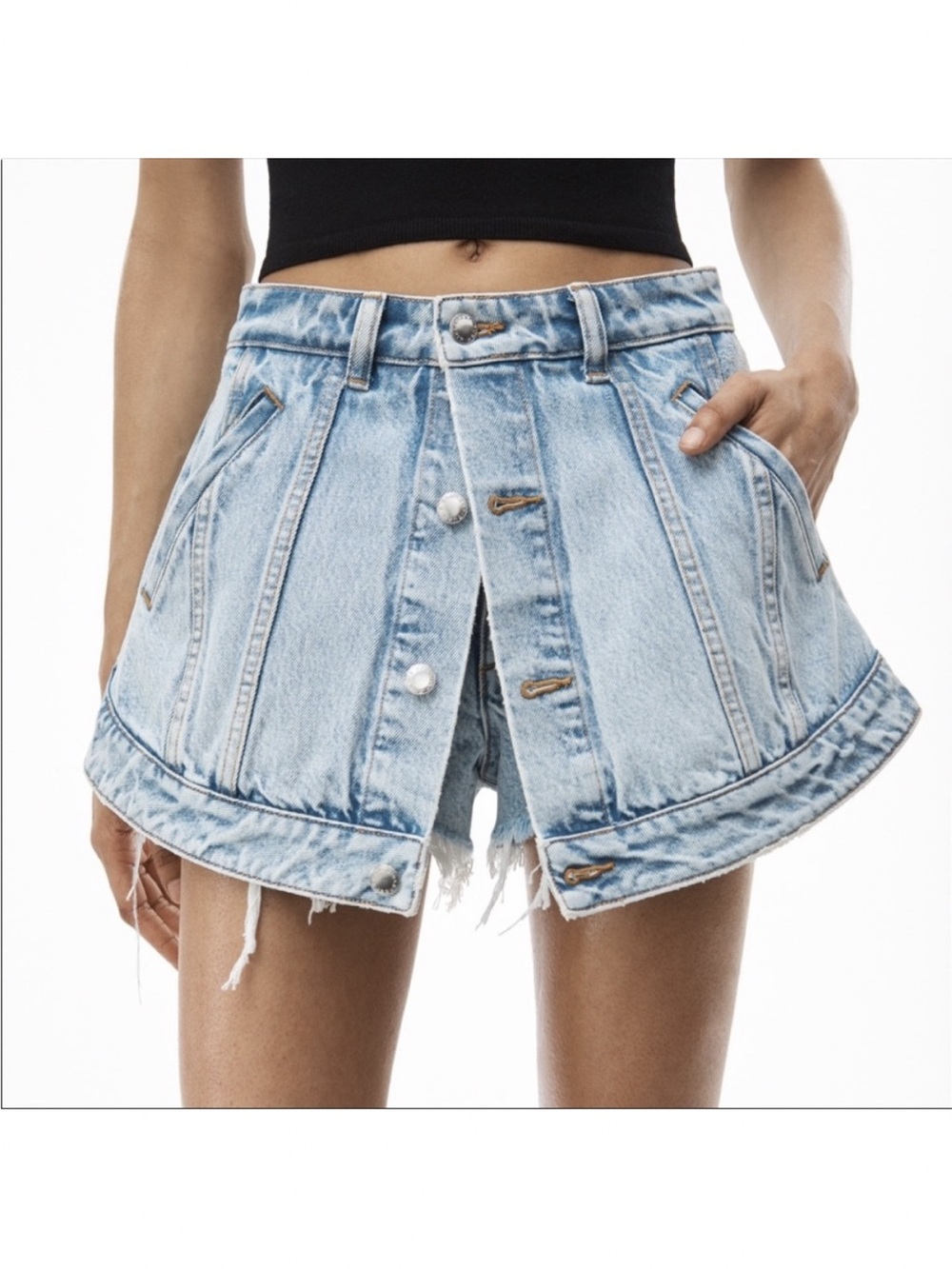 Like new Cutaway Alexander Wang Skort in Pebble Bleach 27 $495